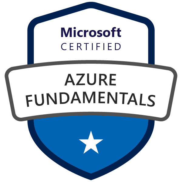 picture of azure AZ-900 badge